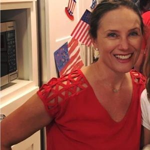 Purple Snow blouse, red, size small